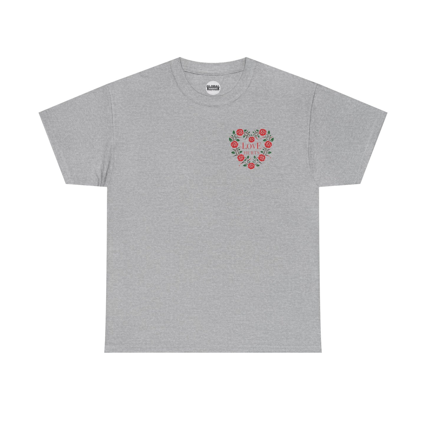 Love Hurts (Heart Floral) Unisex Heavy Cotton Tee