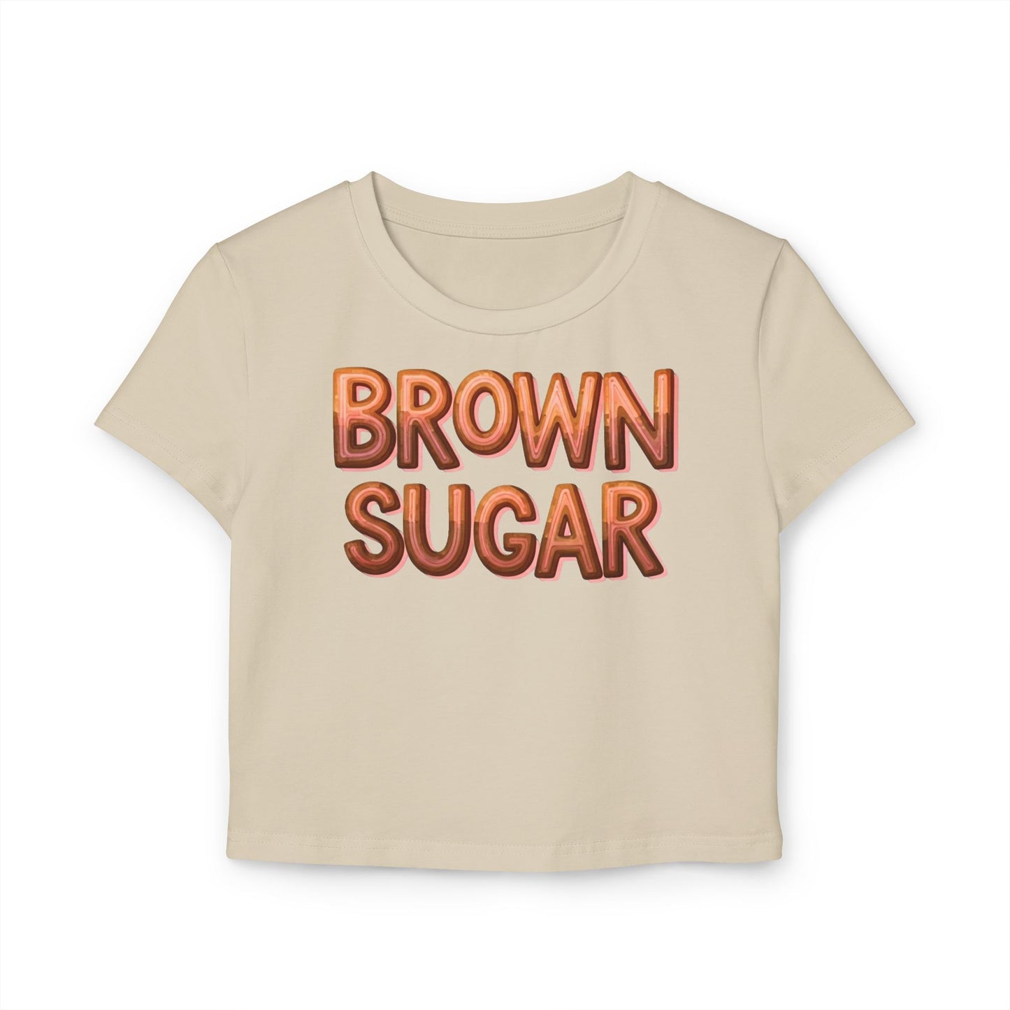 'Brown Sugar' Graphic Crop Top