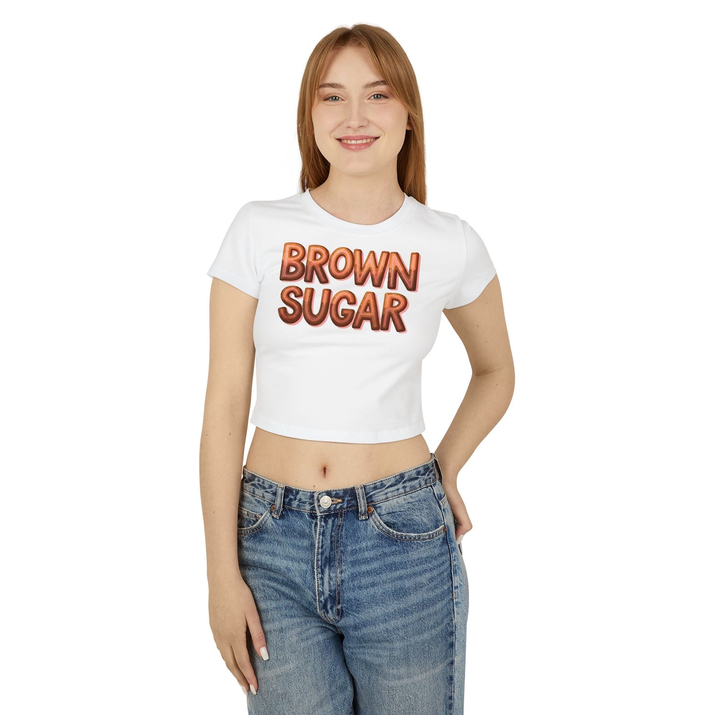 'Brown Sugar' Graphic Crop Top