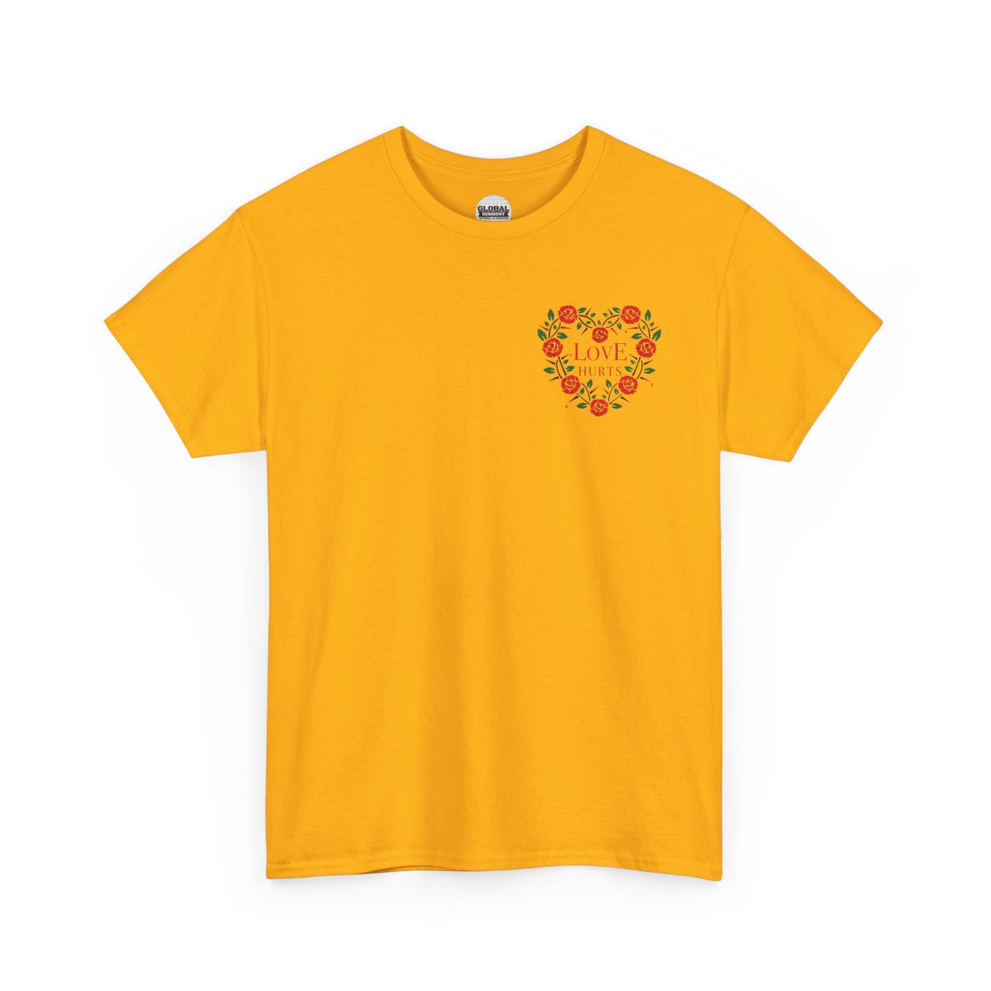 Love Hurts (Heart Floral) Unisex Heavy Cotton Tee