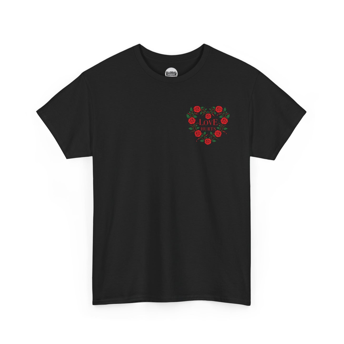 Love Hurts (Heart Floral) Unisex Heavy Cotton Tee