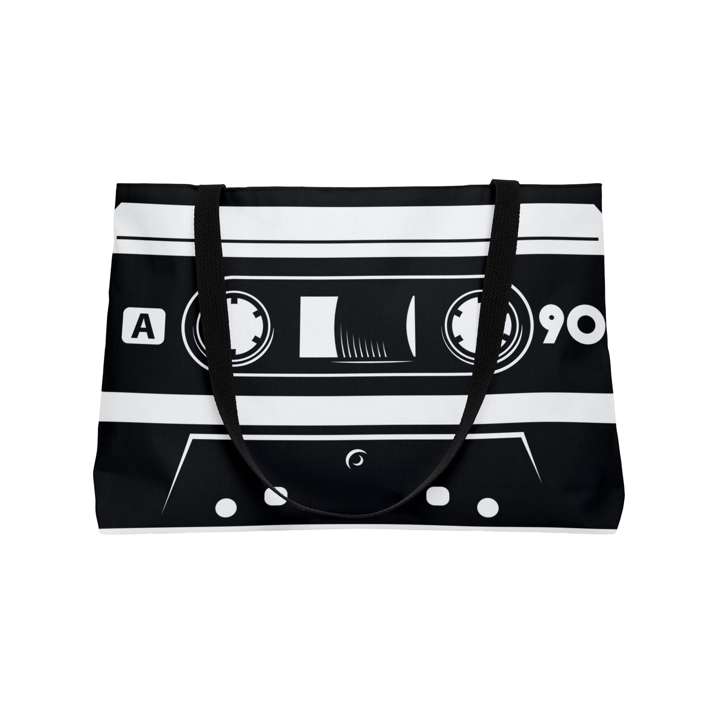 Vintage Cassette Weekender Tote Bag - Retro Music Lover's Carryall