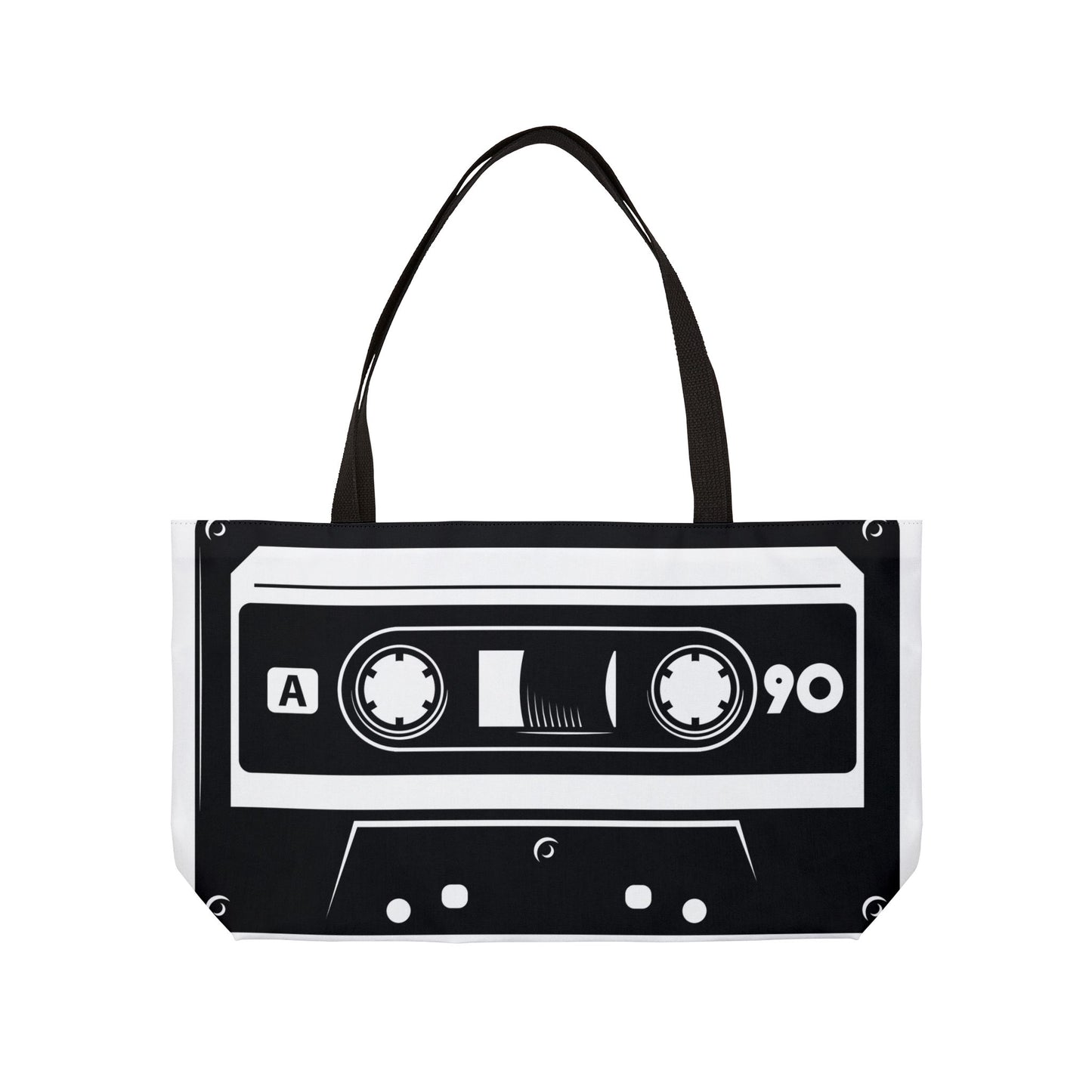 Vintage Cassette Weekender Tote Bag - Retro Music Lover's Carryall