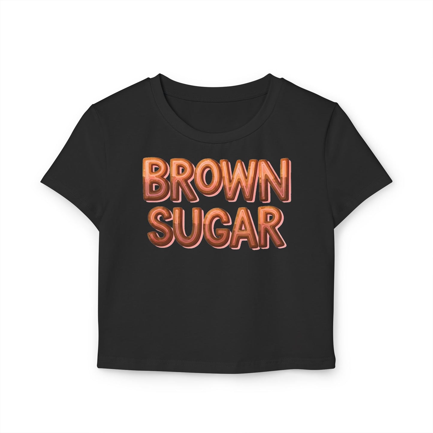 'Brown Sugar' Graphic Crop Top