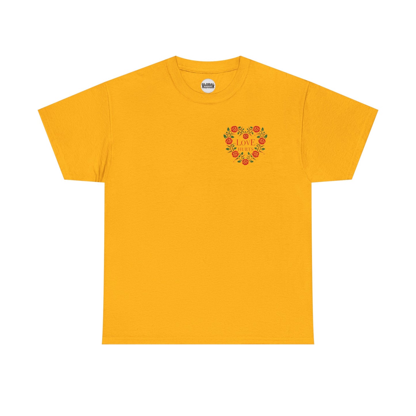 Love Hurts (Heart Floral) Unisex Heavy Cotton Tee