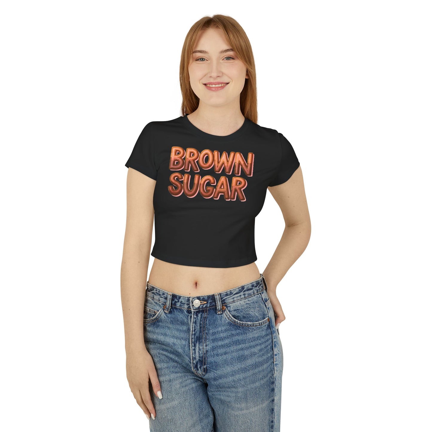 'Brown Sugar' Graphic Crop Top