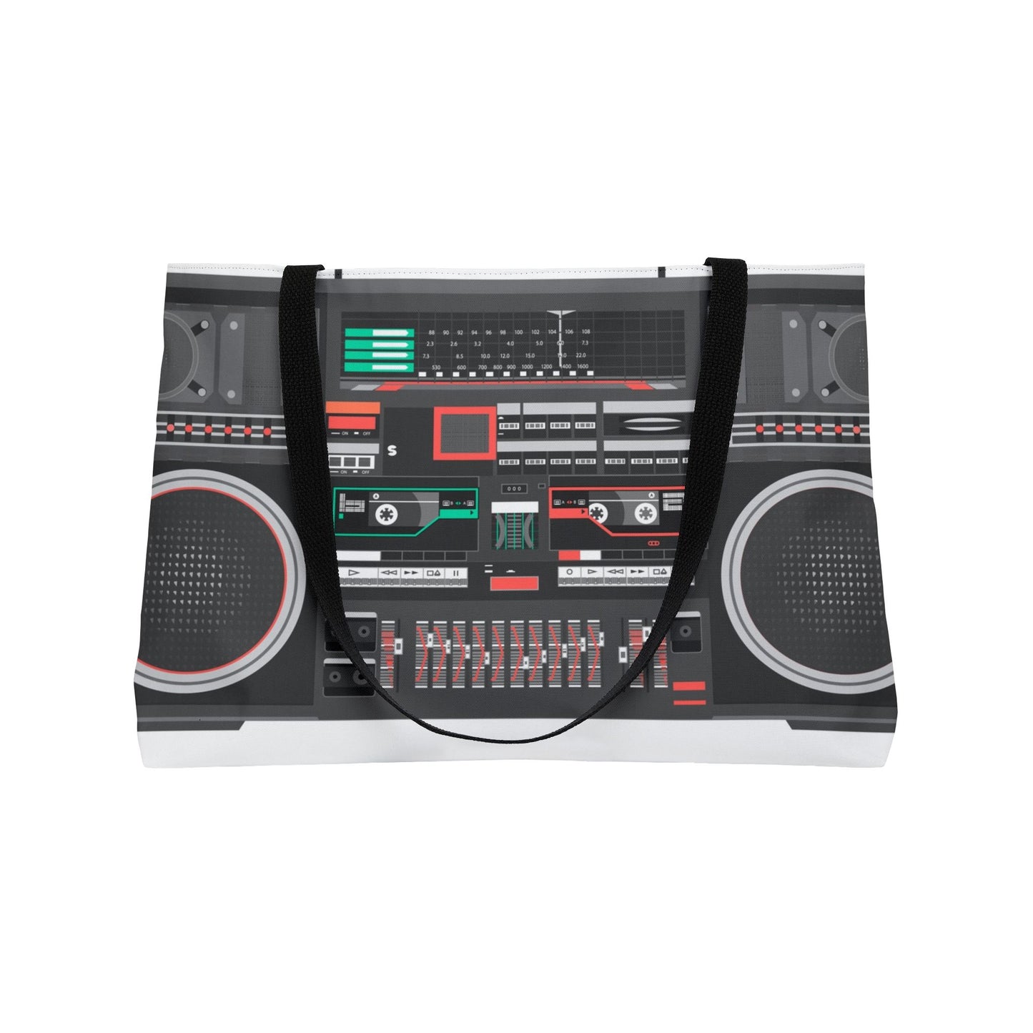 Retro Boombox Weekender Tote Bag - Music Lover's Travel Companion