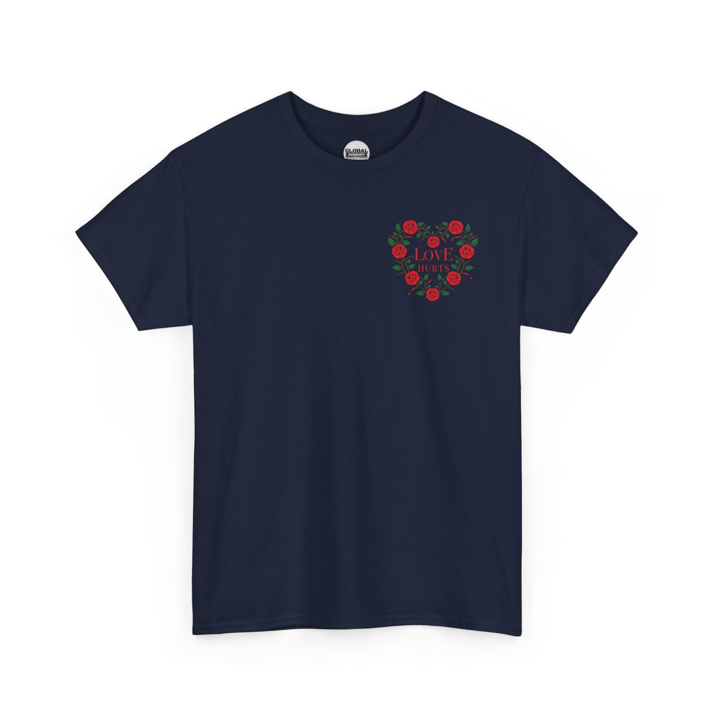 Love Hurts (Heart Floral) Unisex Heavy Cotton Tee