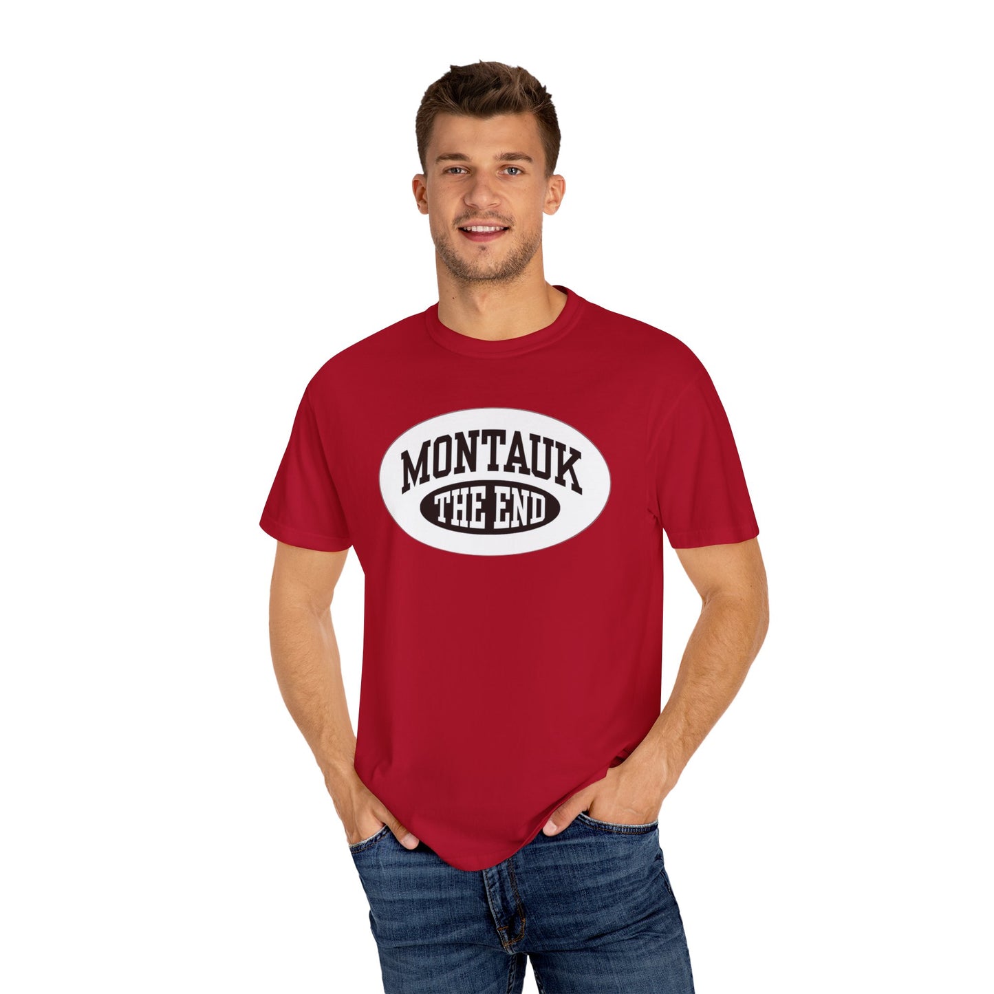 Montauk The End T-Shirt | Casual Summer Tee, Beachwear, Gift for Him, Vacation Shirt, Trendy Graphic Tee