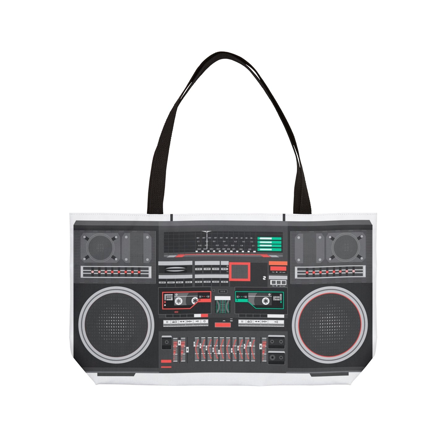 Retro Boombox Weekender Tote Bag - Music Lover's Travel Companion