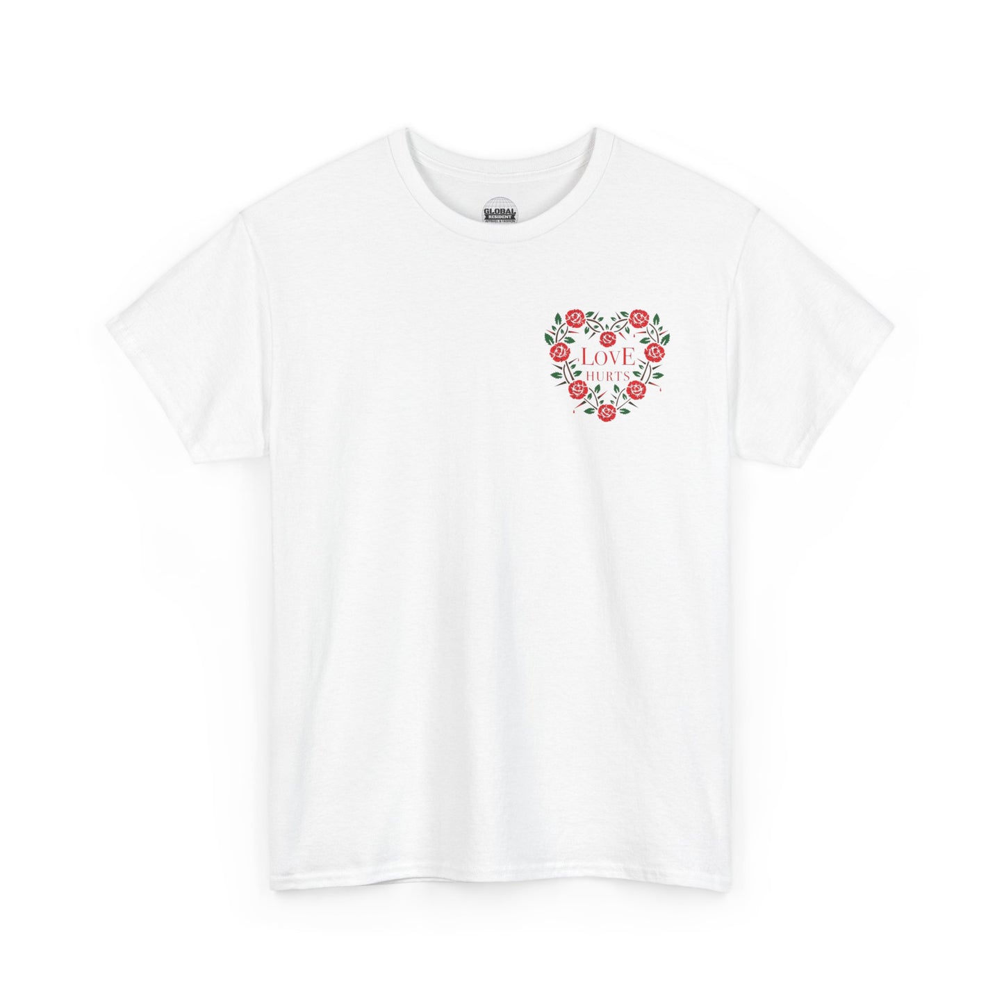 Love Hurts (Heart Floral) Unisex Heavy Cotton Tee