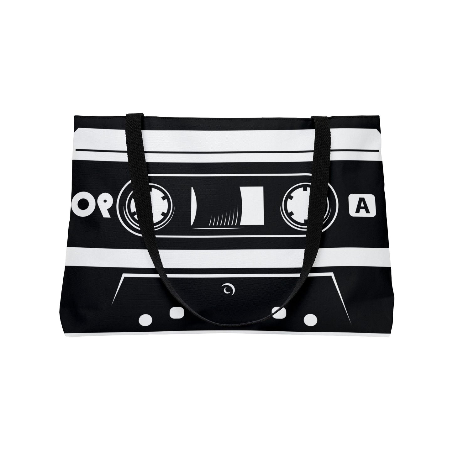 Vintage Cassette Weekender Tote Bag - Retro Music Lover's Carryall