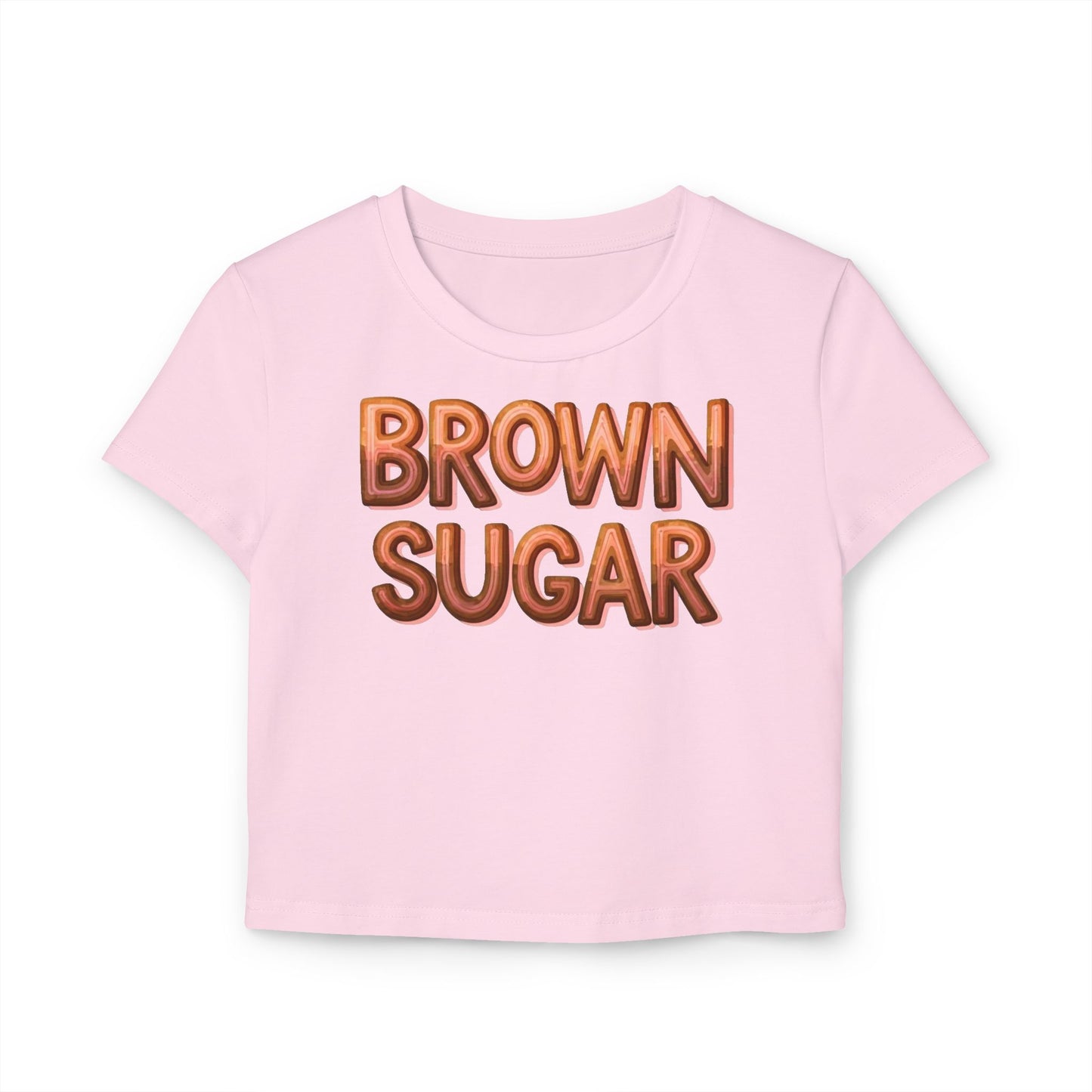 'Brown Sugar' Graphic Crop Top
