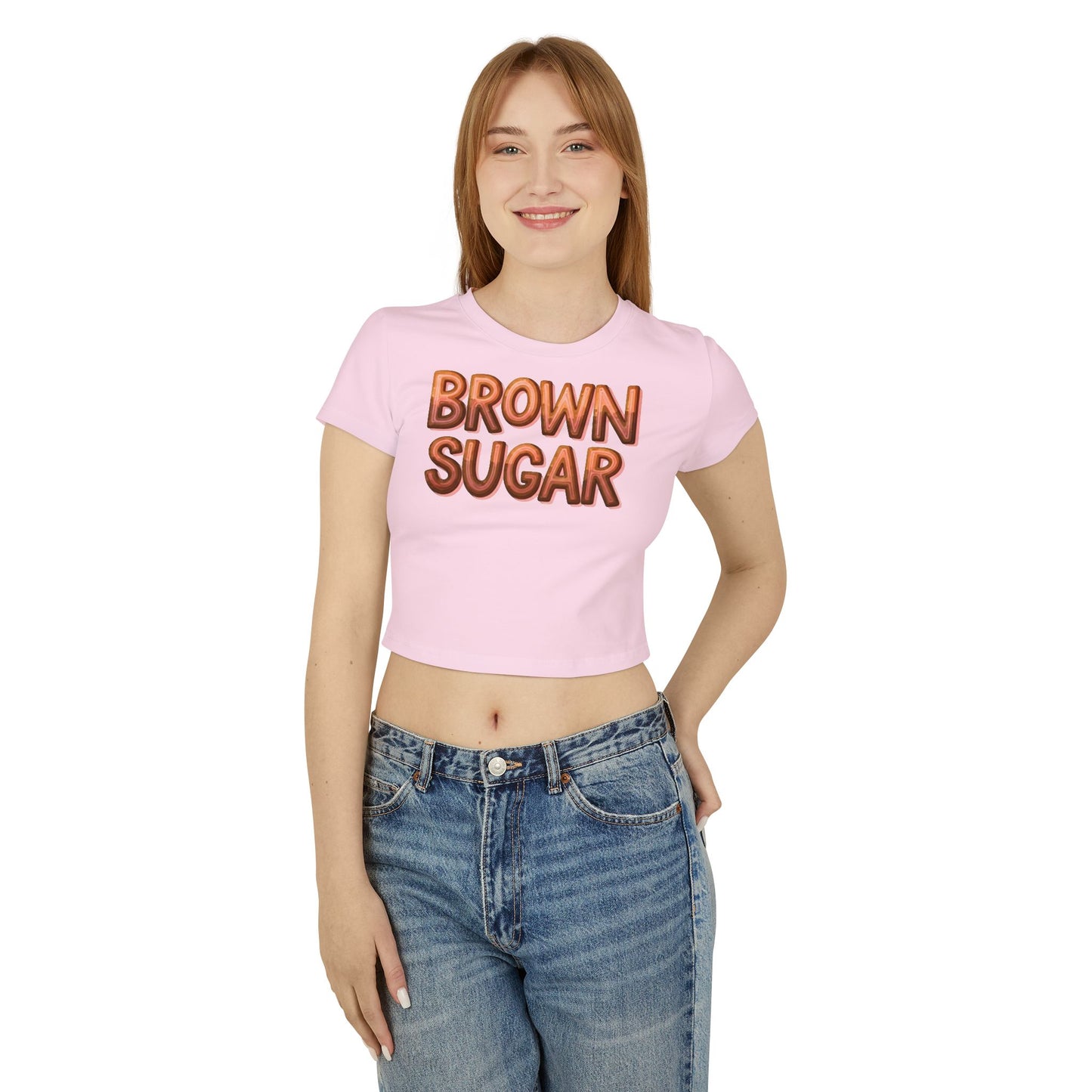 'Brown Sugar' Graphic Crop Top