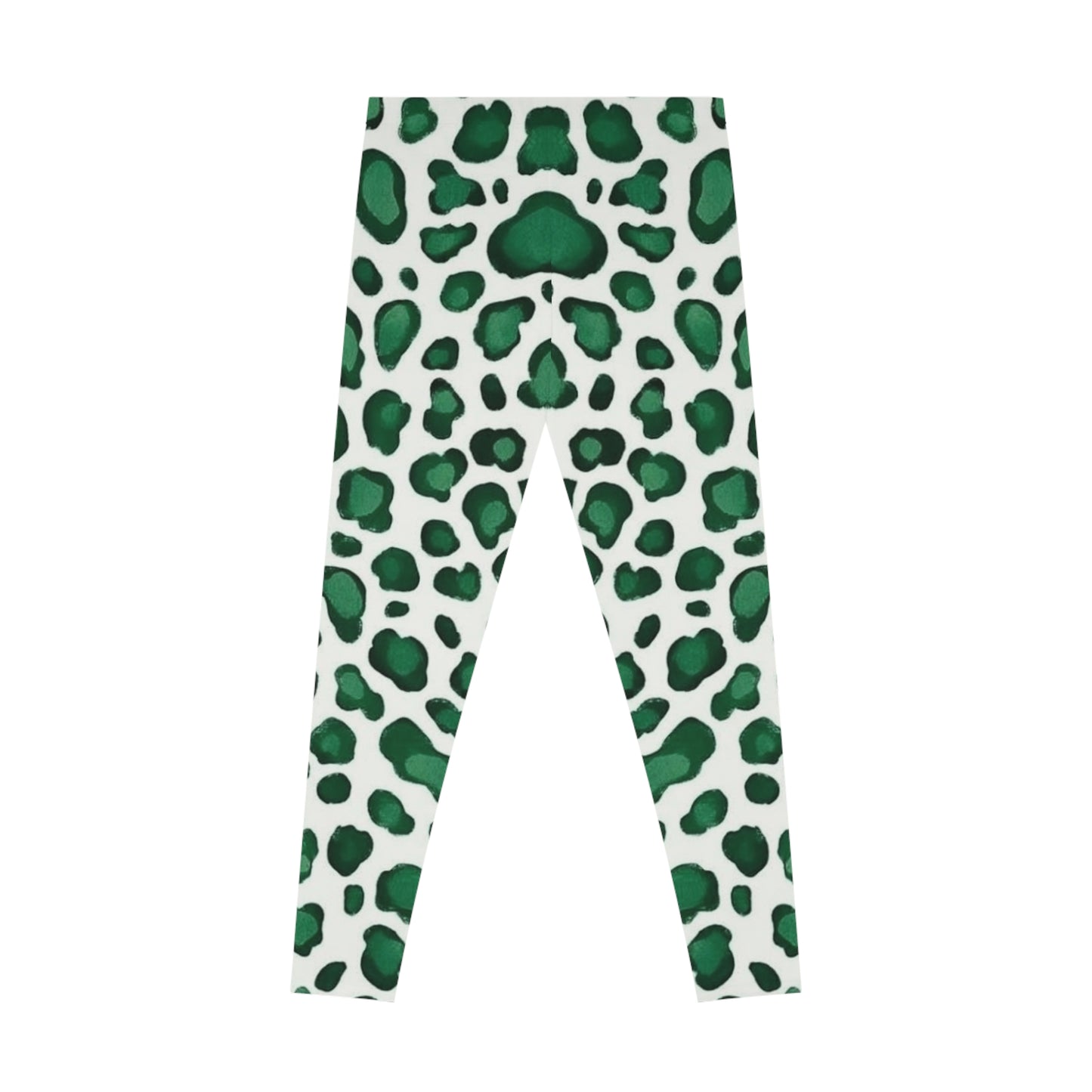 Green Leopard Print Leggings, Yoga Pants, Activewear, Fitness Leggings, Casual Wear, Trendy Workout Leggings
