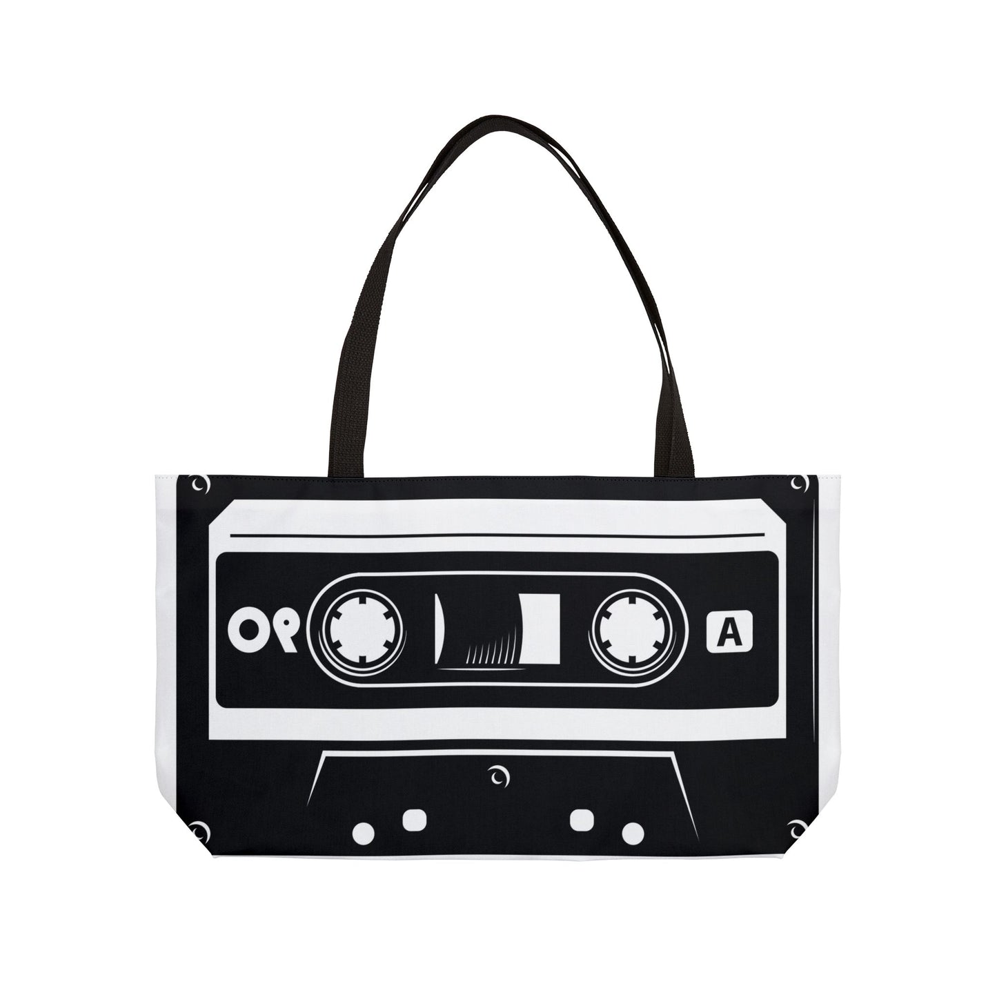 Vintage Cassette Weekender Tote Bag - Retro Music Lover's Carryall