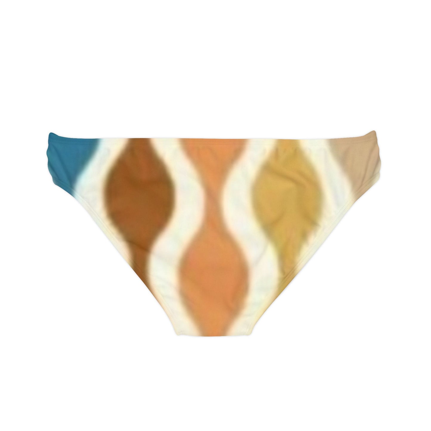 70's Rust Spectrum PrintLoop Tie Side Bikini Bottom