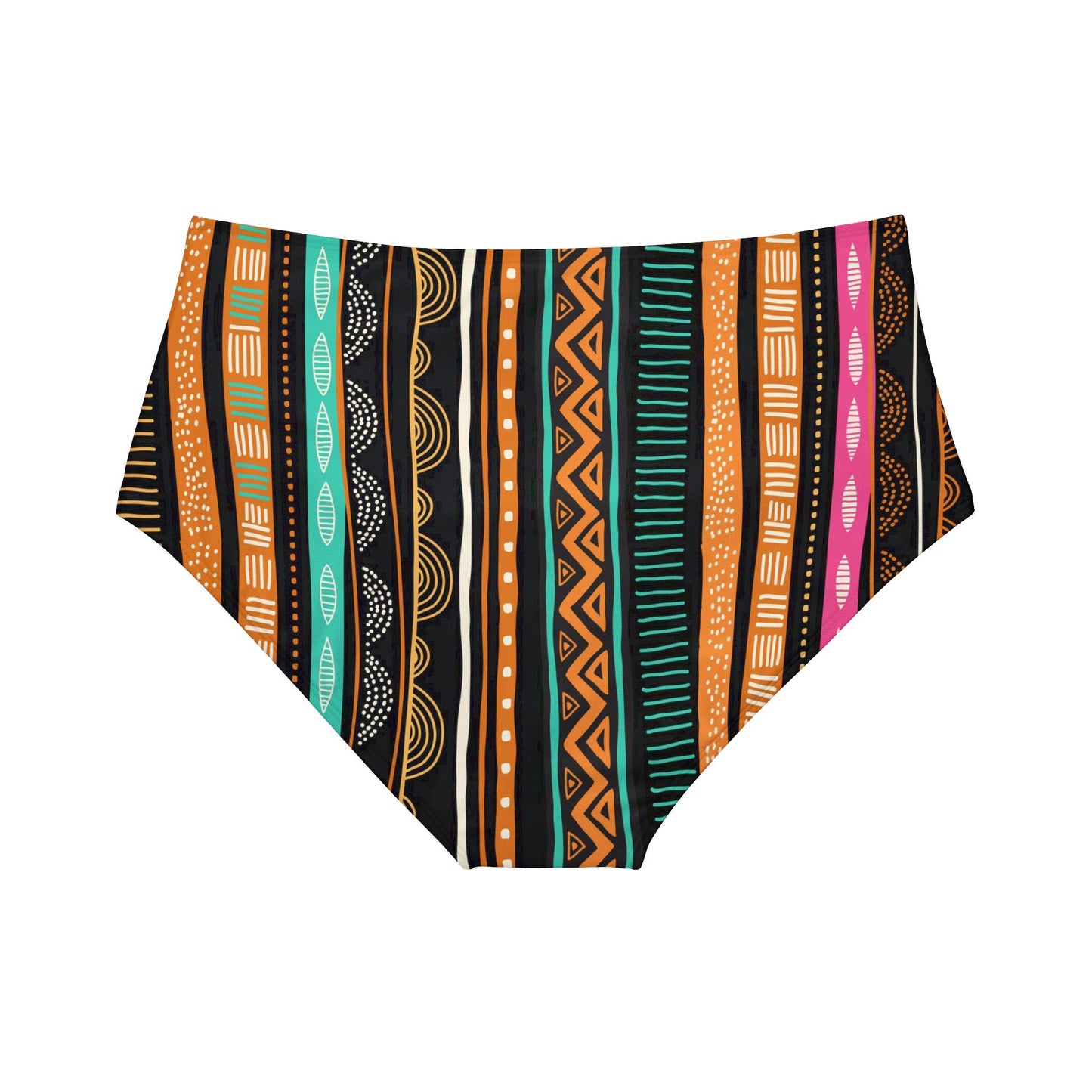 African Print High-Waist Hipster Bikini Bottom