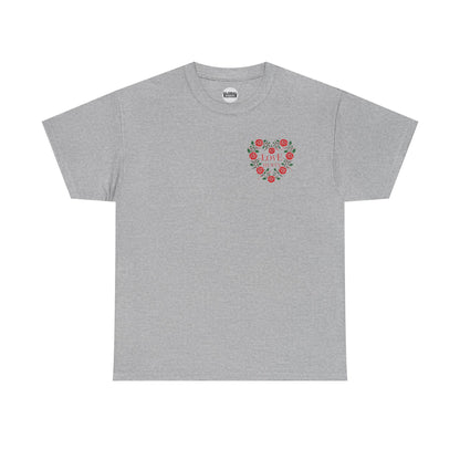 Love Hurts (Heart Floral) Unisex Heavy Cotton Tee