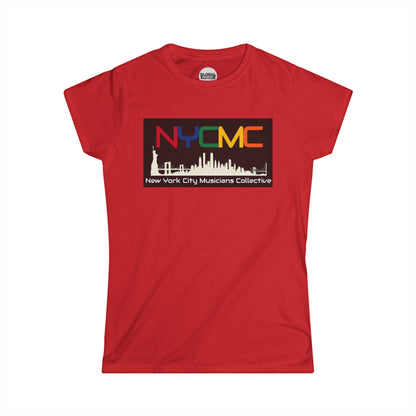 NYCMC Women Softstyle Tee - Pink NYC Musicians Collective Shirt