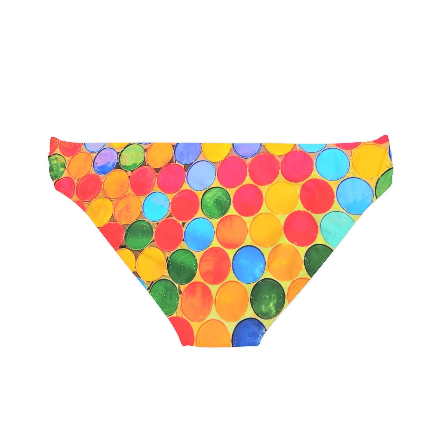 Cape Verdean Print Loop Tie Side Bikini Bottom