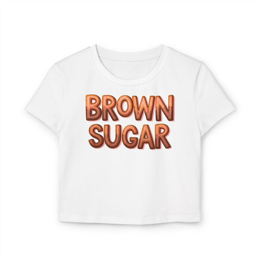 'Brown Sugar' Graphic Crop Top