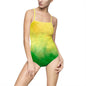 Yellow to Green Women's One-piece Swimsuit