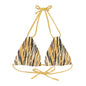 Animal Print Strappy Triangle Bikini Top