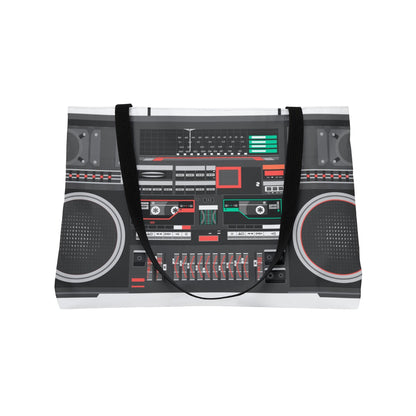 Retro Boombox Weekender Tote Bag - Music Lover's Travel Companion