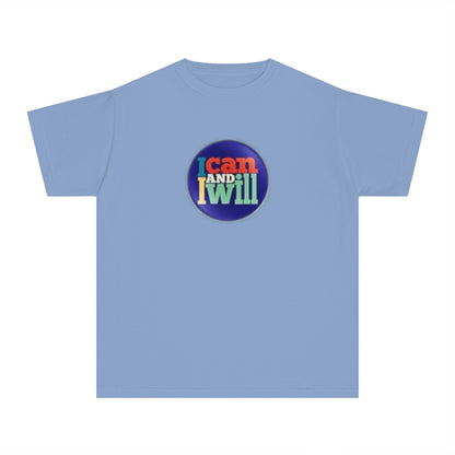 Youth I Can and I Will Button Tee