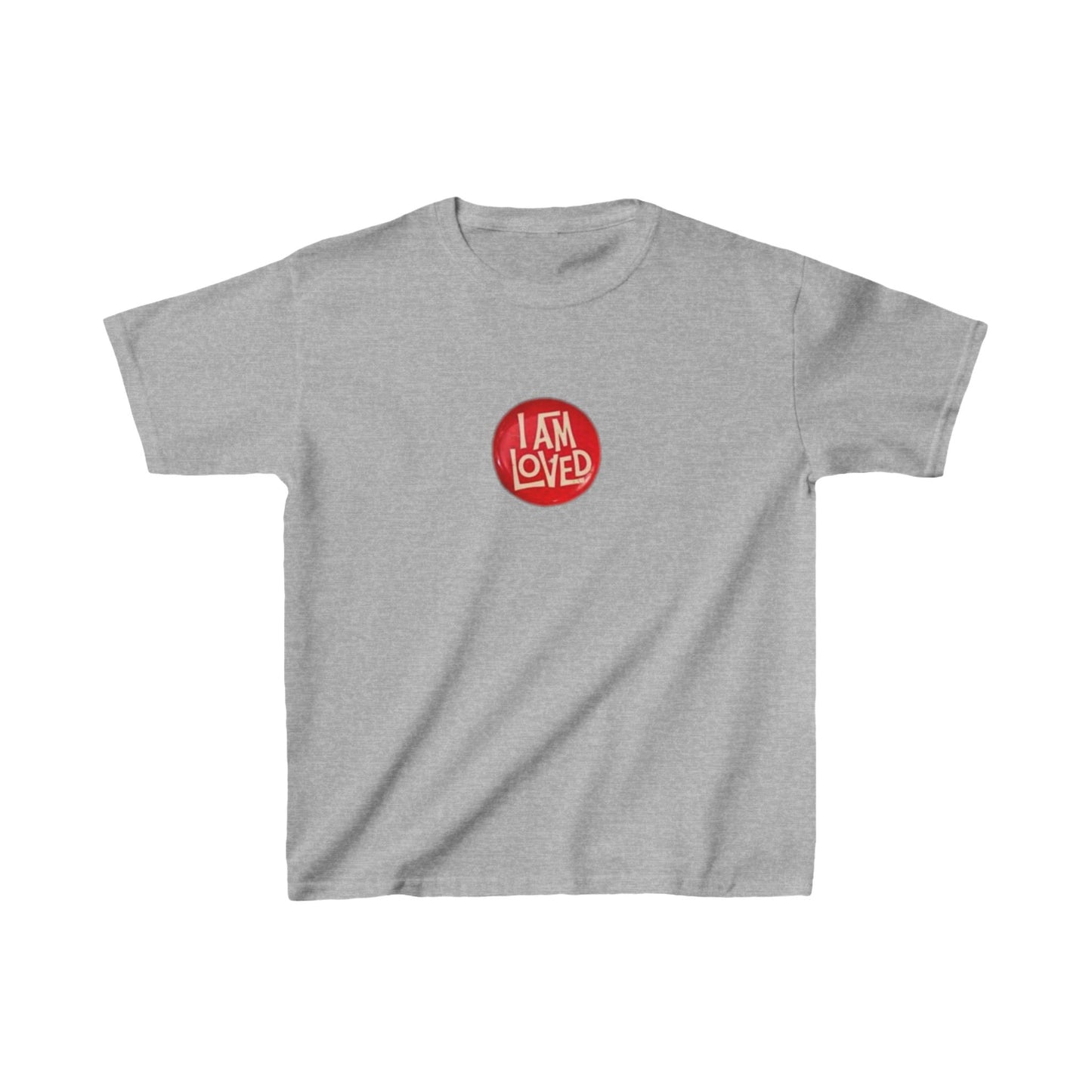 I Am Loved Button Kids Tee