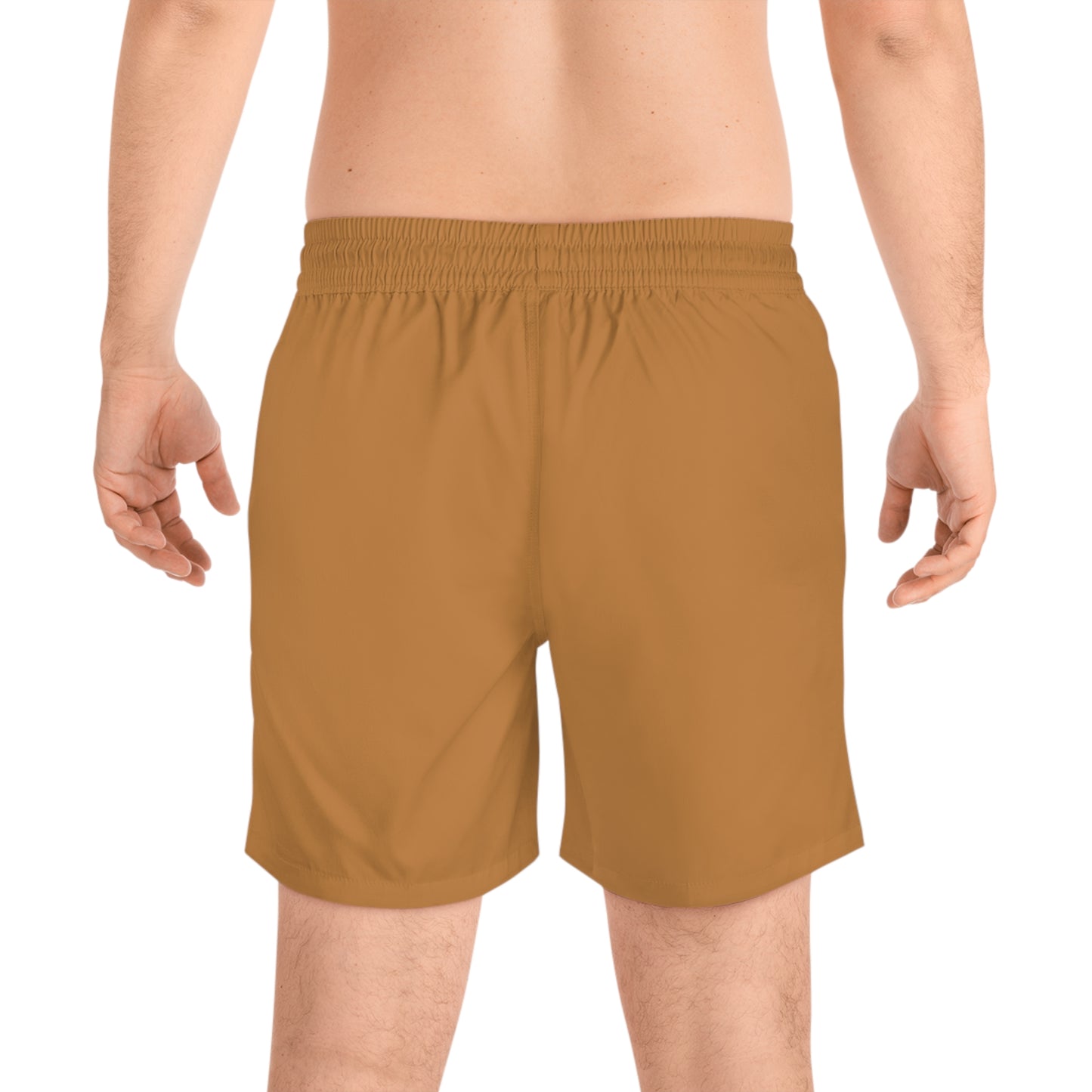 Khaki BW Stripe Swim Trunks