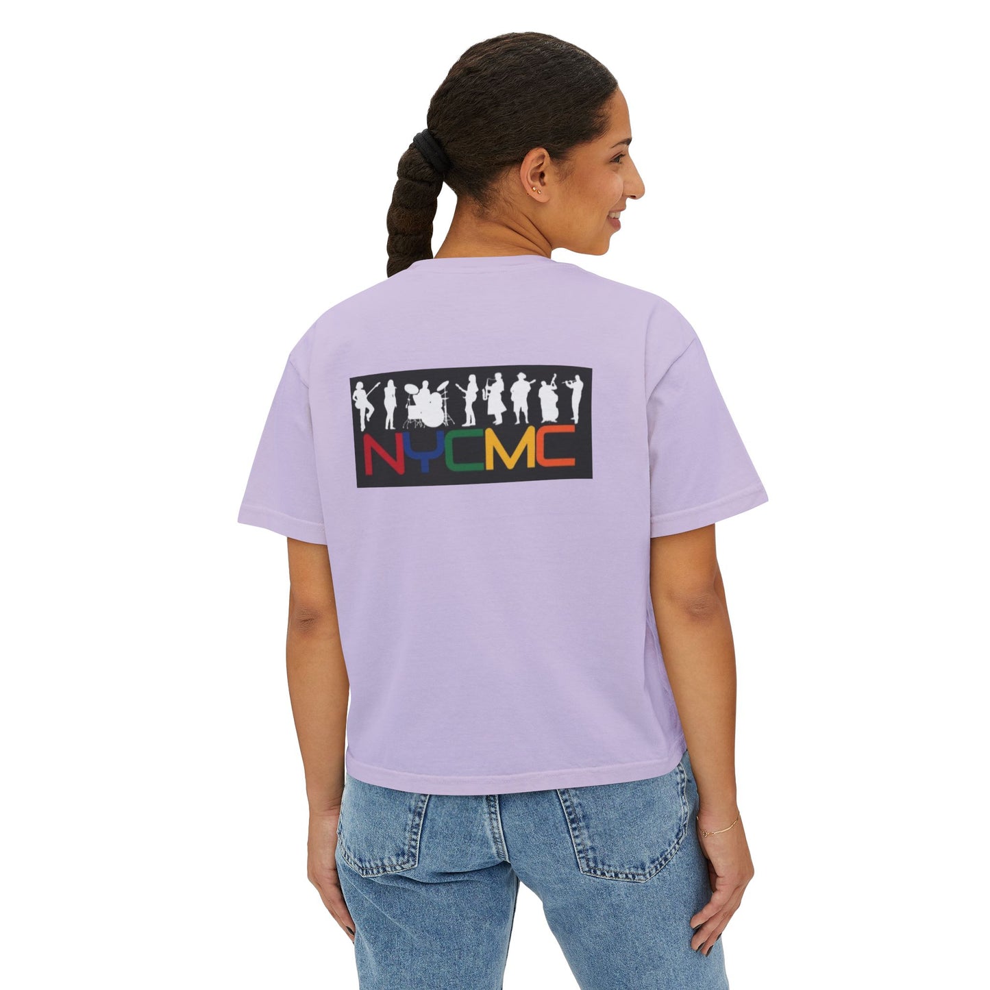 NYCMC Women's Boxy Tee - Stylish Top for Music Lovers - Perfect for Concerts and Festivals