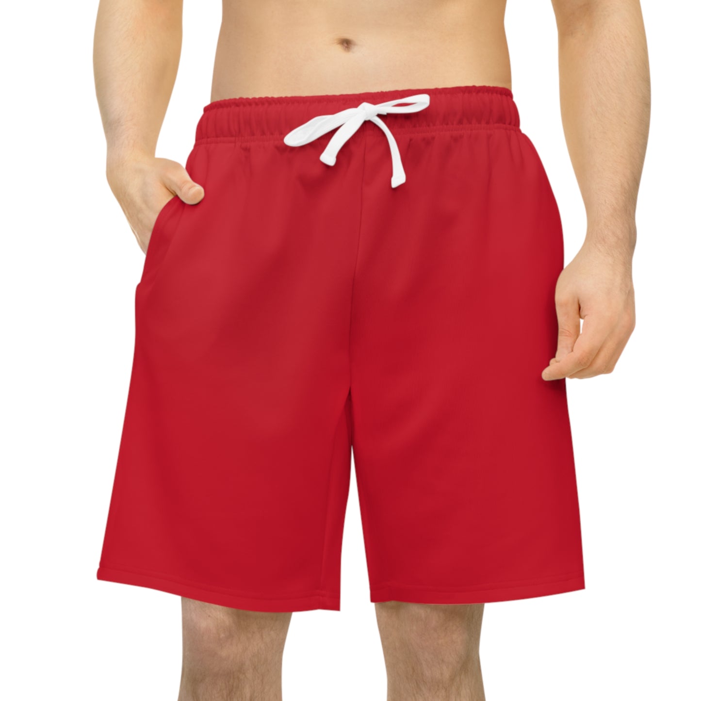 Red Athletic Long Shorts