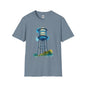 Freeport Water Tower Unisex Softstyle T-Shirt - Artsy Graphic Tee for Watercolor Lovers