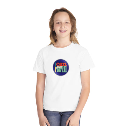 Youth I Can and I Will Button Tee