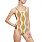 Yellow Spectrum Print Women's Classic One-Piece Swimsuit