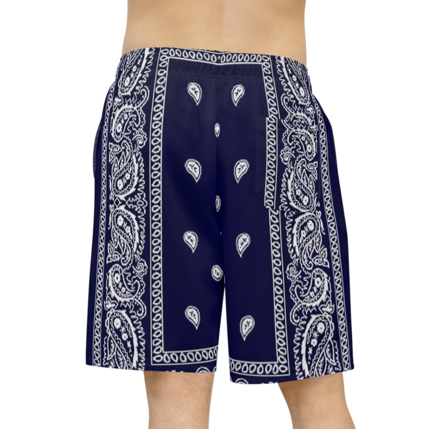 Blue Bandana Print Shorts