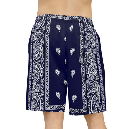 Blue Bandana Print Shorts