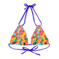 Cape Verdean Print Strappy Triangle Bikini Top