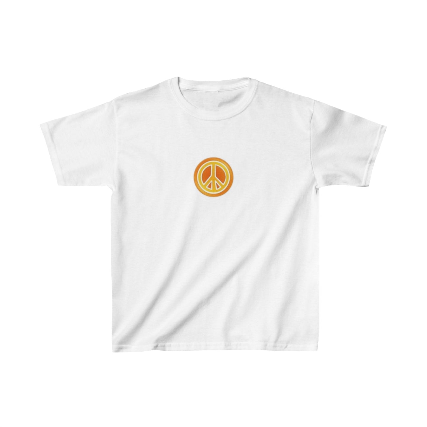 Kids Peace Sign Button Tee