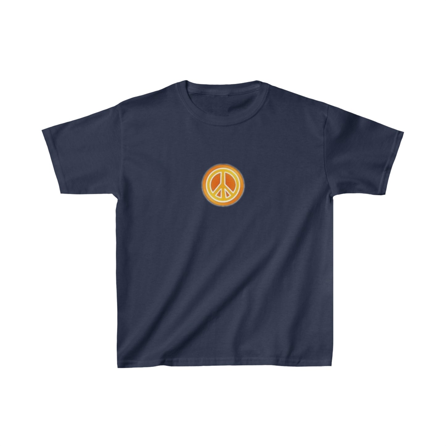 Kids Peace Sign Button Tee