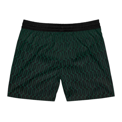 Green Black Link Swim Trunks