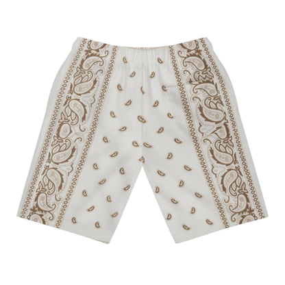 Cream Bandana Print Shorts