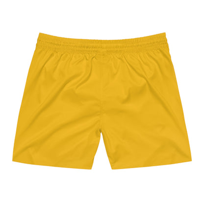 Yellow BW Stripe Swim Trunks