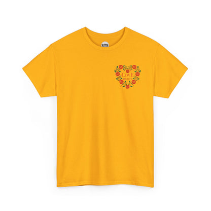 Love Hurts (Heart Floral) Unisex Heavy Cotton Tee