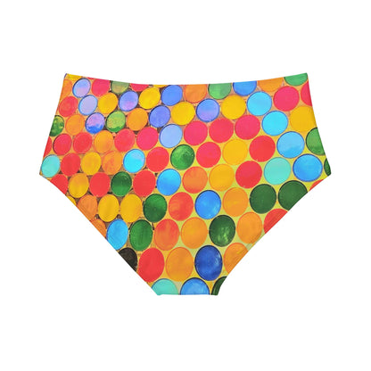 Cape Verdean Print High-Waist Hipster Bikini Bottom