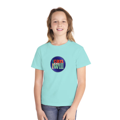 Youth I Can and I Will Button Tee