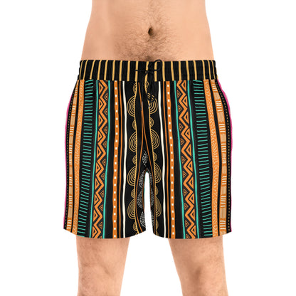 African Print Swim Trunks