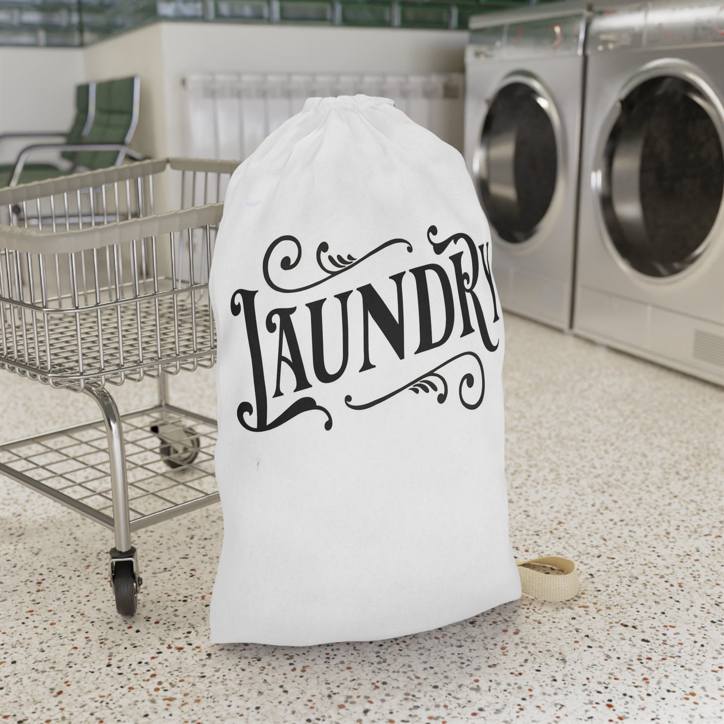 Stylish & Chic Laundry Tote (White)